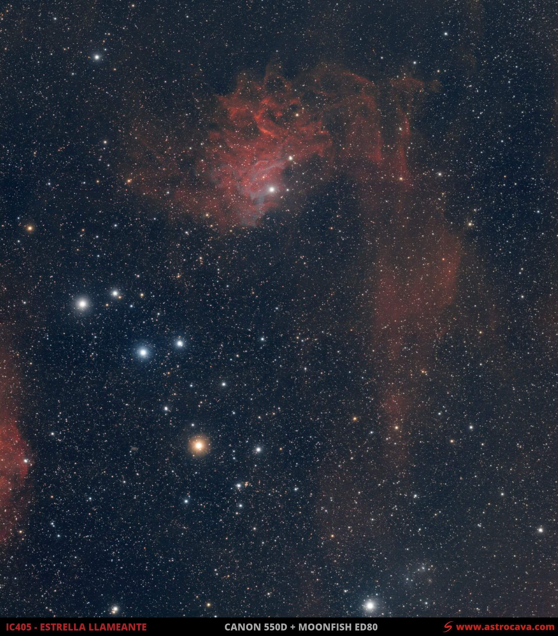La nebulosa de la estrella llameante - IC405